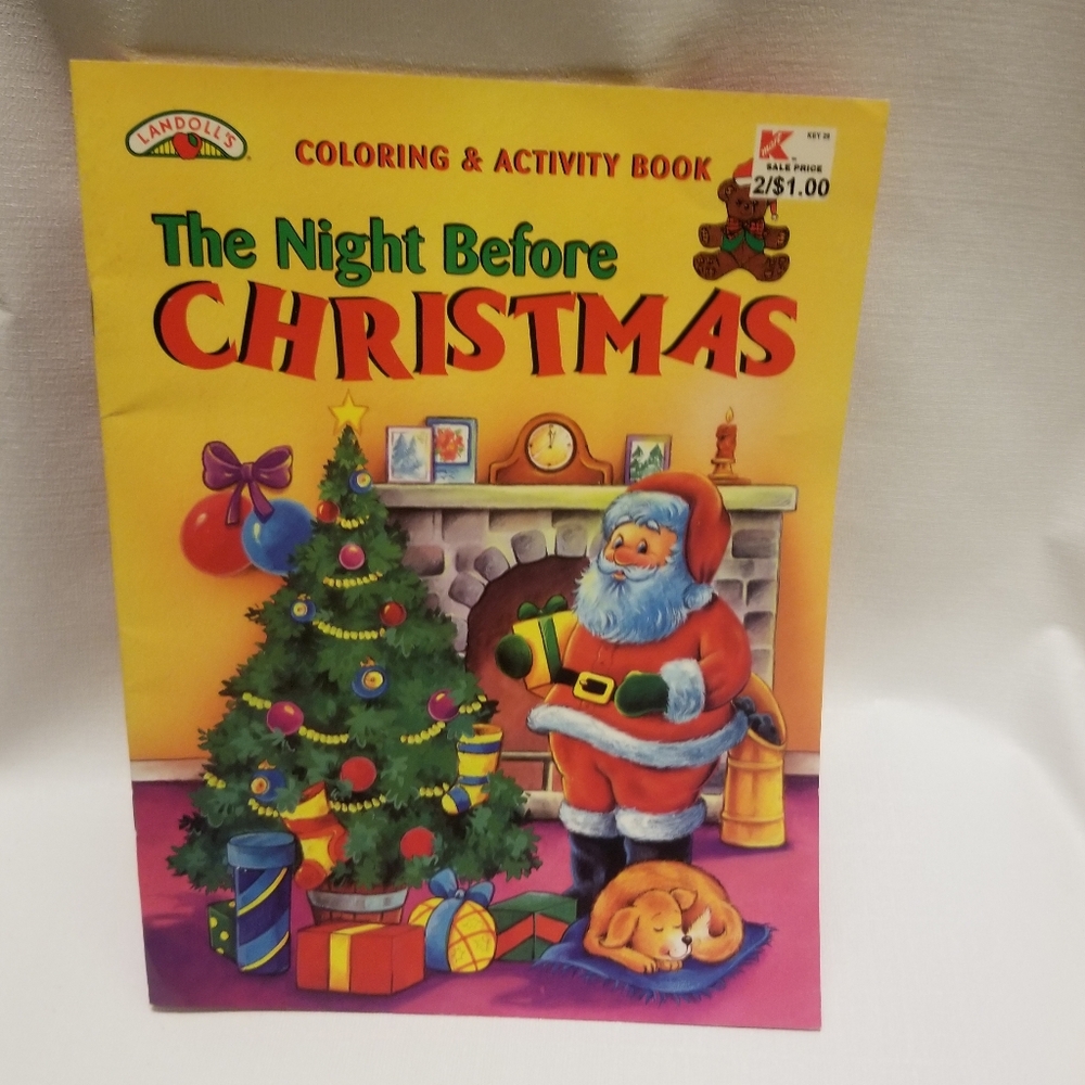 Unused 1996 Night Before Christmas coloring/ activity book